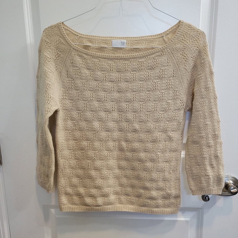 TSE small cream cashmere sweater